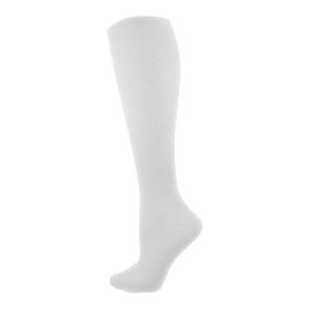 Compression Over-the-Calf Socks - 20-30 mmHg for Women & Men Made in (Color: White, size: small)
