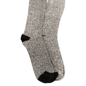 Socks for Big and Tall Men Marled Cotton Socks (2 Pair Packs) (Color: Black)