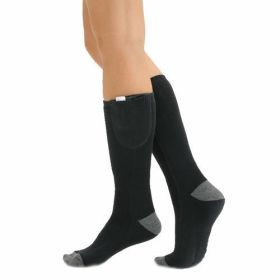 Winter Warm Adjustable Men Women Electric Battery Foot Warmer Socks SP (Color: Dark Gray)