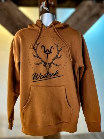 Elk Skull WT Brown hoodie- Embrace Traditions (Sizing: L)