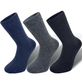 3 Pairs Women Thermal Lambswool Socks (Style: Style 3, Shoe Size: 5-7)