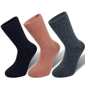 3 Pairs Women Thermal Lambswool Socks (Style: Style 4, Shoe Size: 5-7)
