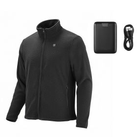Heated Fleece Jacket for Women, Heated Sweatshirt with 7.4V 16000mAh Rechargeable Power Bank Pack, 6 Heating Zones, 3 Temp Levels, 3h/6h/10h Warm (Clothing Size: Size L, Type: Women's Style)