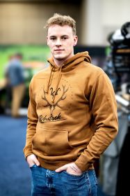 Elk Skull WT Brown hoodie- Embrace Traditions (Sizing: XS)