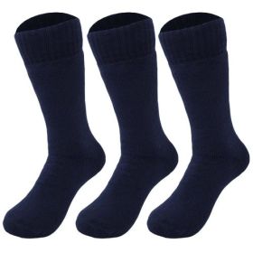 Thermal Insulated Socks for Men Seamless Toe Reinforced Heel Size (Color: Navy, Shoe Size: 8-11.5)