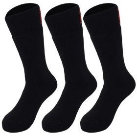 Thermal Insulated Socks for Men Seamless Toe Reinforced Heel Size (Color: Black, Shoe Size: 8-11.5)