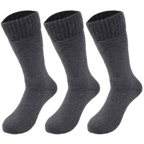 Thermal Insulated Socks for Men Seamless Toe Reinforced Heel Size (Color: Gray, Shoe Size: 8-11.5)