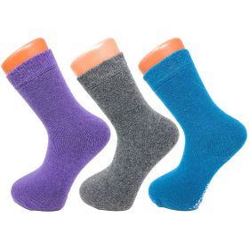 Women Thermal Winter Socks Soft and Cozy Thick Casual Crew Wool Socks 3 Pairs (Style: Style 2)